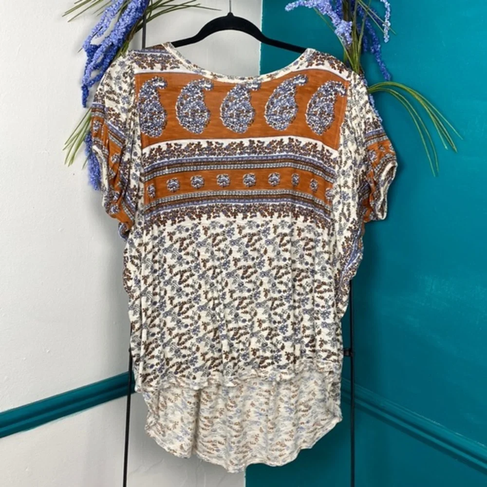 Free People Ivory Combo Top